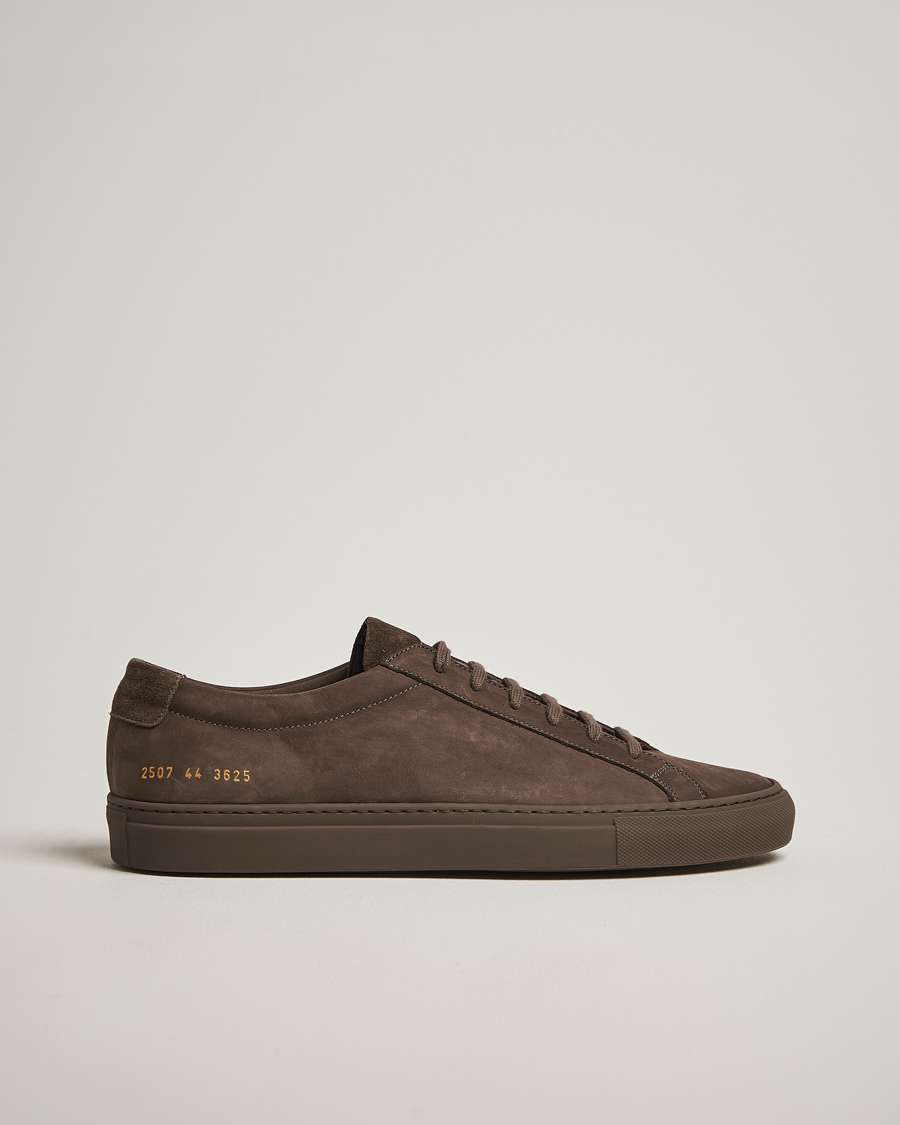 Mies | Common Projects Original Achilles Nubuck Sneaker Moka | Common Projects | Original Achilles Nubuck Sneaker Moka