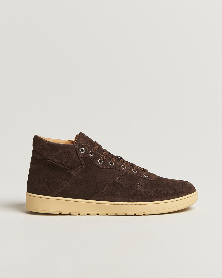 Mies | Tennarit | CQP | Center Mid Suede Sneaker Dark Brown