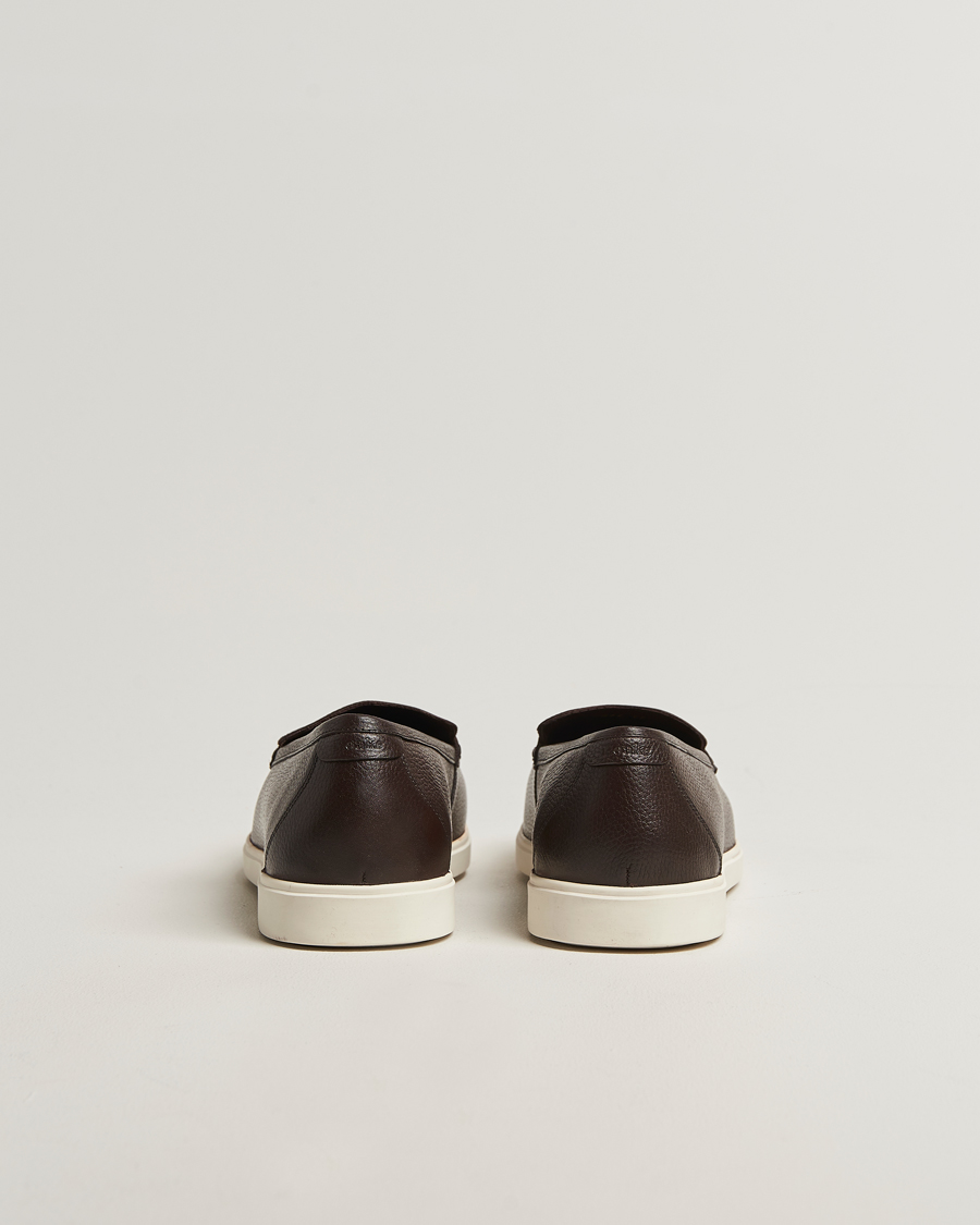 Mies | Loaferit | Loake 1880 | Tuscany Grained Leather Loafers Dark Brown