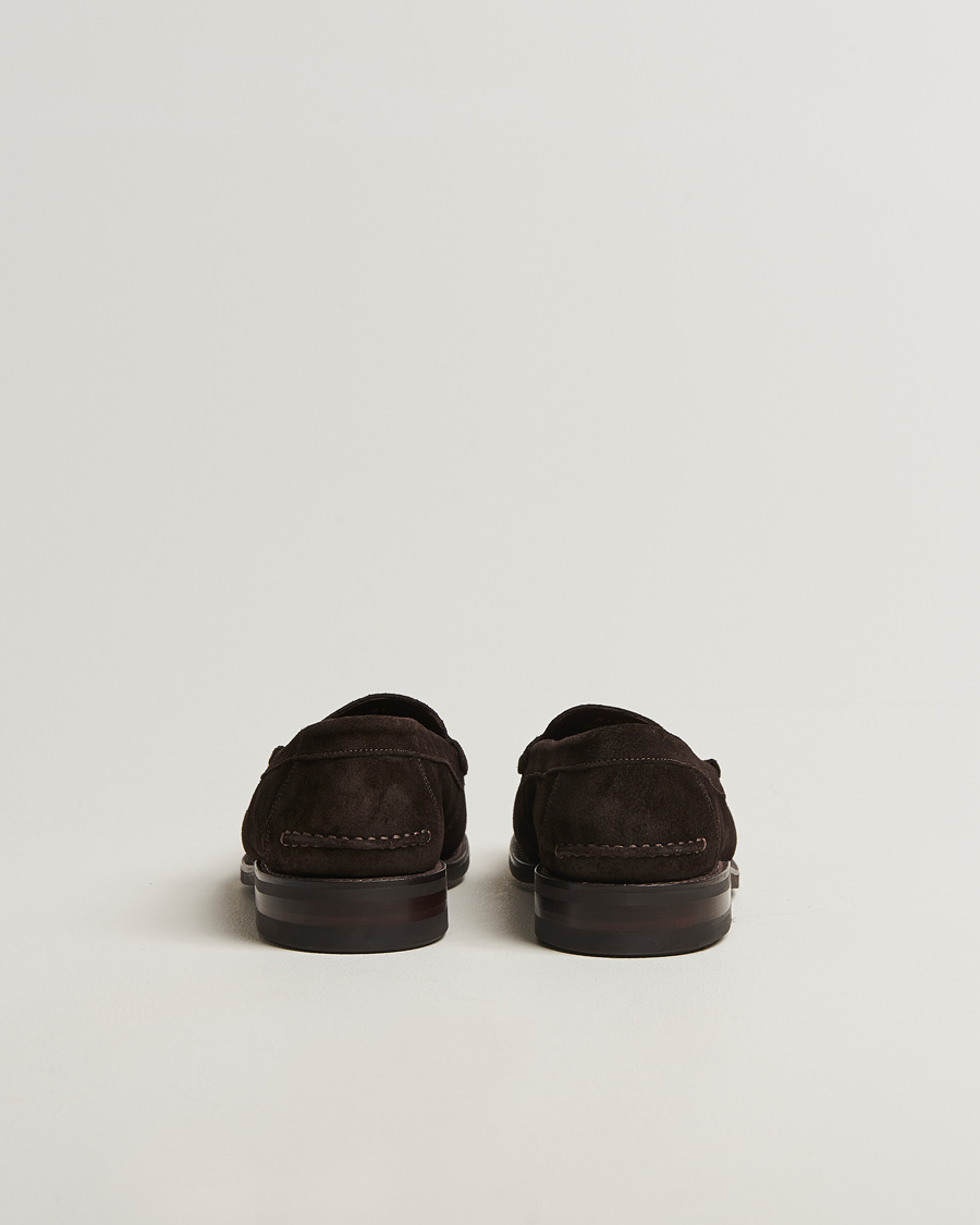 Mies | Loaferit | Loake 1880 | Kingscliffe Suede Loafer Dark Brown