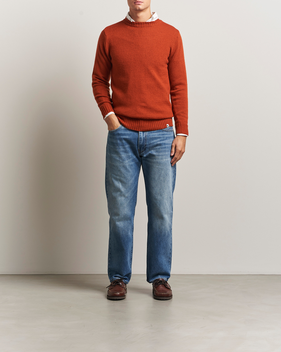 Mies | Puserot | Peregrine | Maker's Stitch Merino Crew Orange