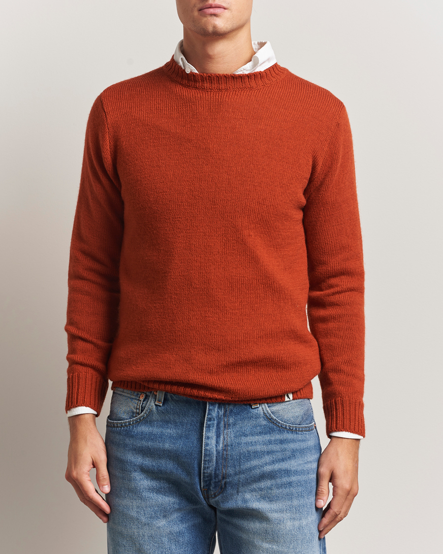 Mies | Puserot | Peregrine | Maker's Stitch Merino Crew Orange