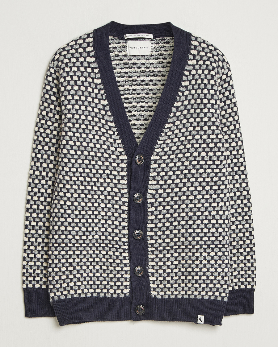 Mies | Puserot | Peregrine | Network Merino Cardigan Navy