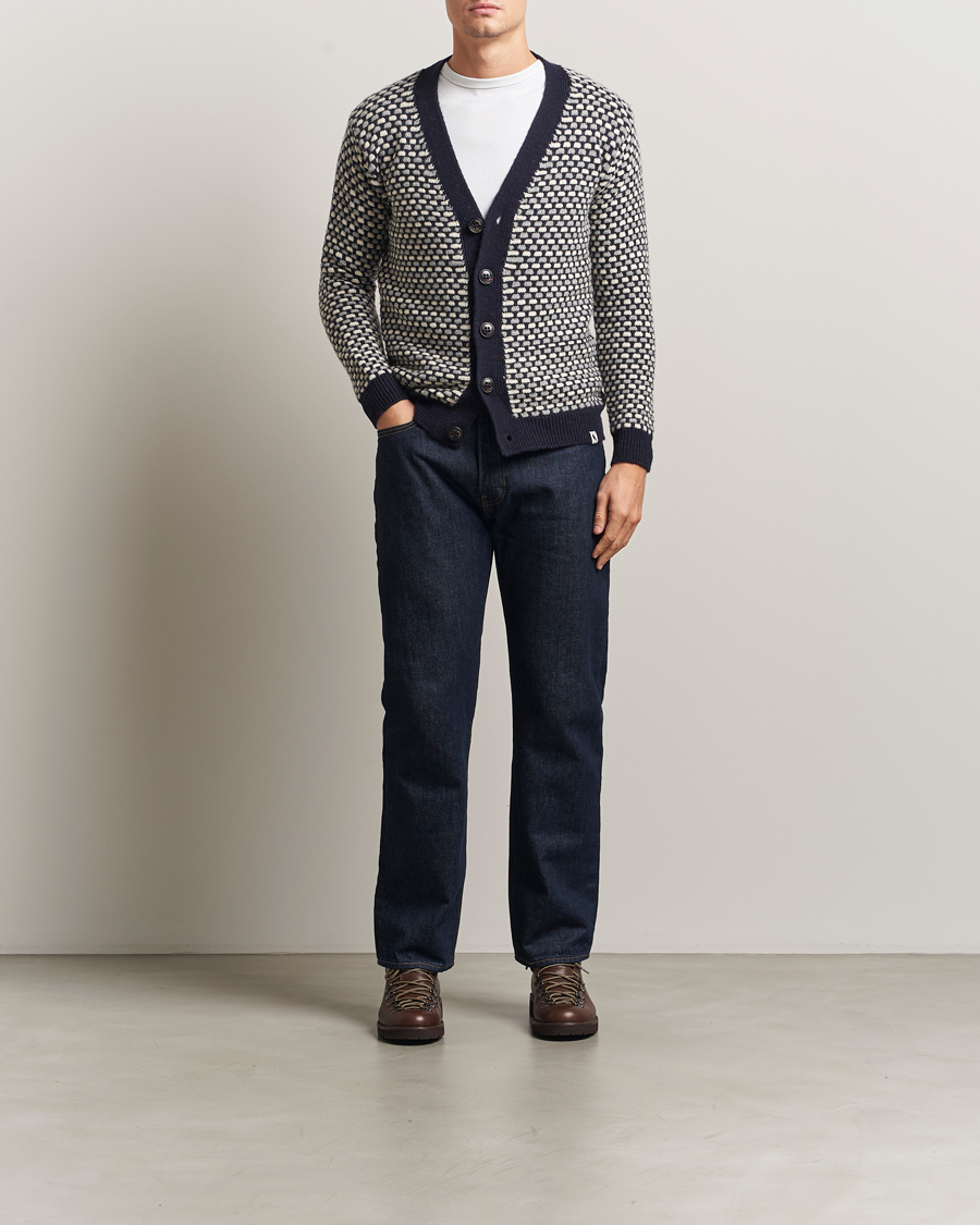 Mies | Puserot | Peregrine | Network Merino Cardigan Navy