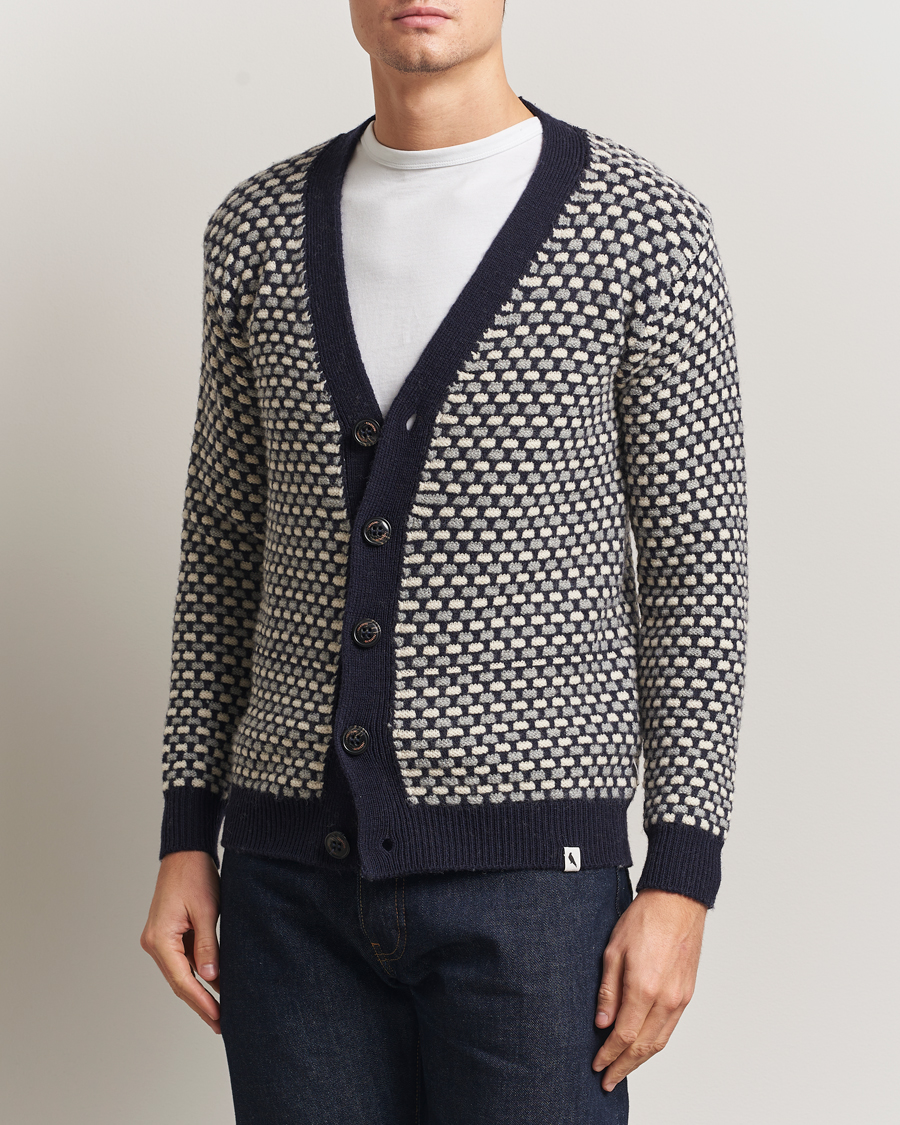 Mies | Puserot | Peregrine | Network Merino Cardigan Navy