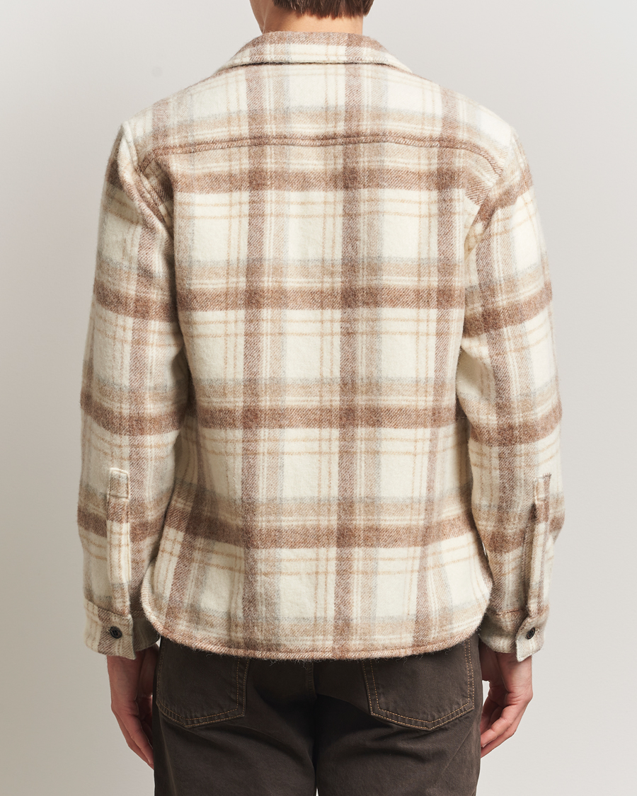 Mies | Kauluspaidat | Peregrine | Moon Wool Check Overshirt Beige