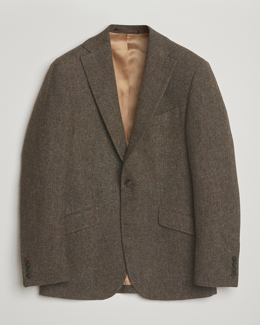 Mies | Pikkutakit | Walker Slater | Edward Shetland Wool Donegal Blazer Dark Green