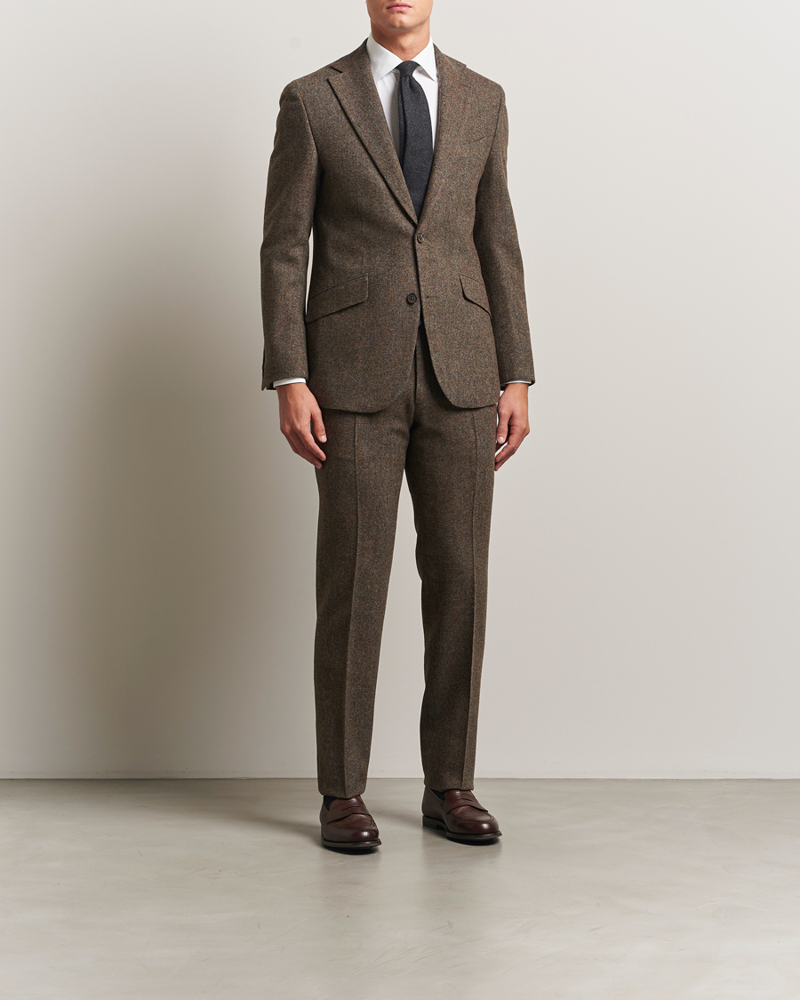 Mies | Pikkutakit | Walker Slater | Edward Shetland Wool Donegal Blazer Dark Green