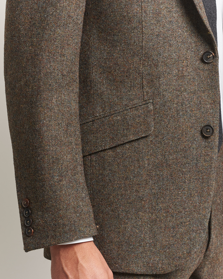 Mies | Pikkutakit | Walker Slater | Edward Shetland Wool Donegal Blazer Dark Green