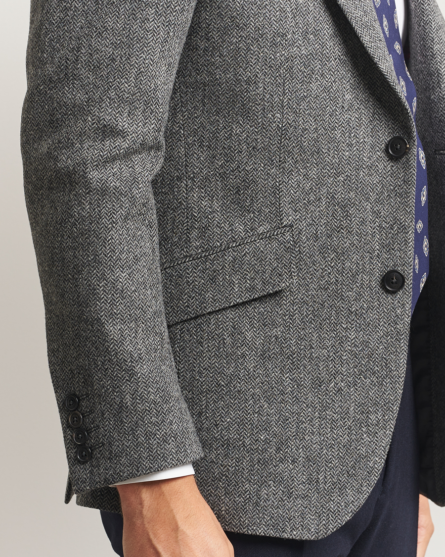 Mies | Pikkutakit | Walker Slater | Edward Lambswool Herringbone Blazer Dark Grey