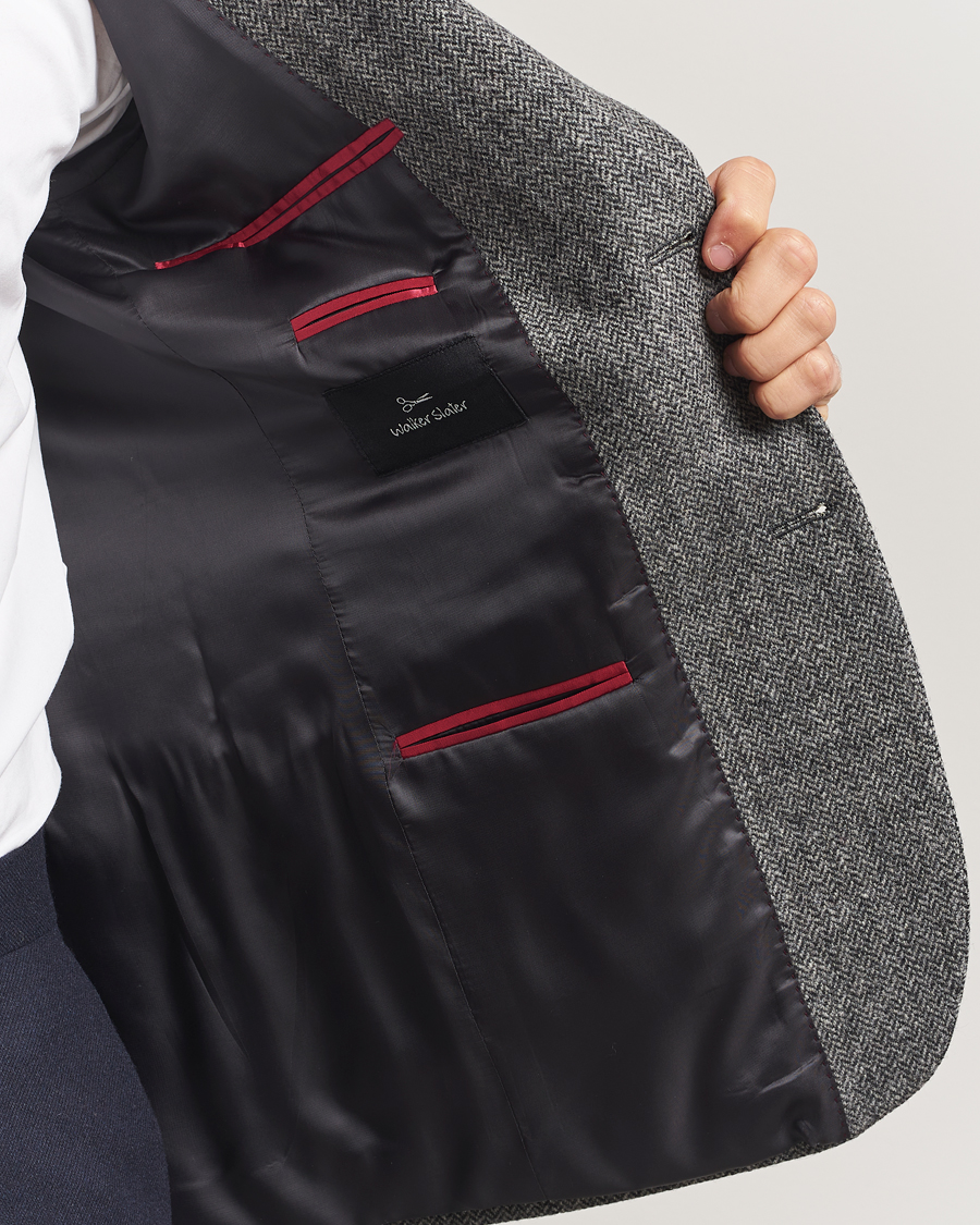 Mies | Pikkutakit | Walker Slater | Edward Lambswool Herringbone Blazer Dark Grey