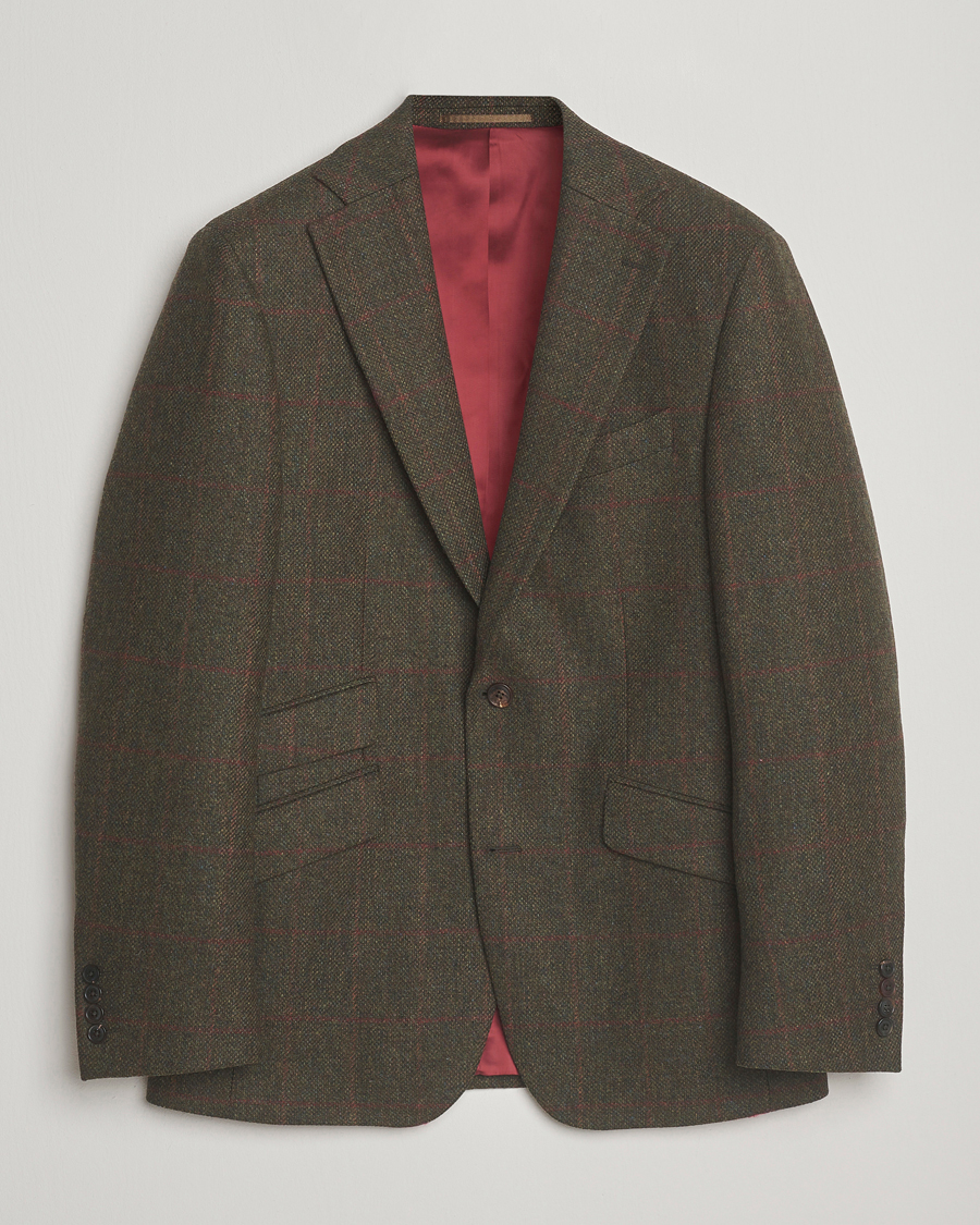 Mies | Pikkutakit | Walker Slater | Edward Lambswool Windowpane Blazer Dark Green