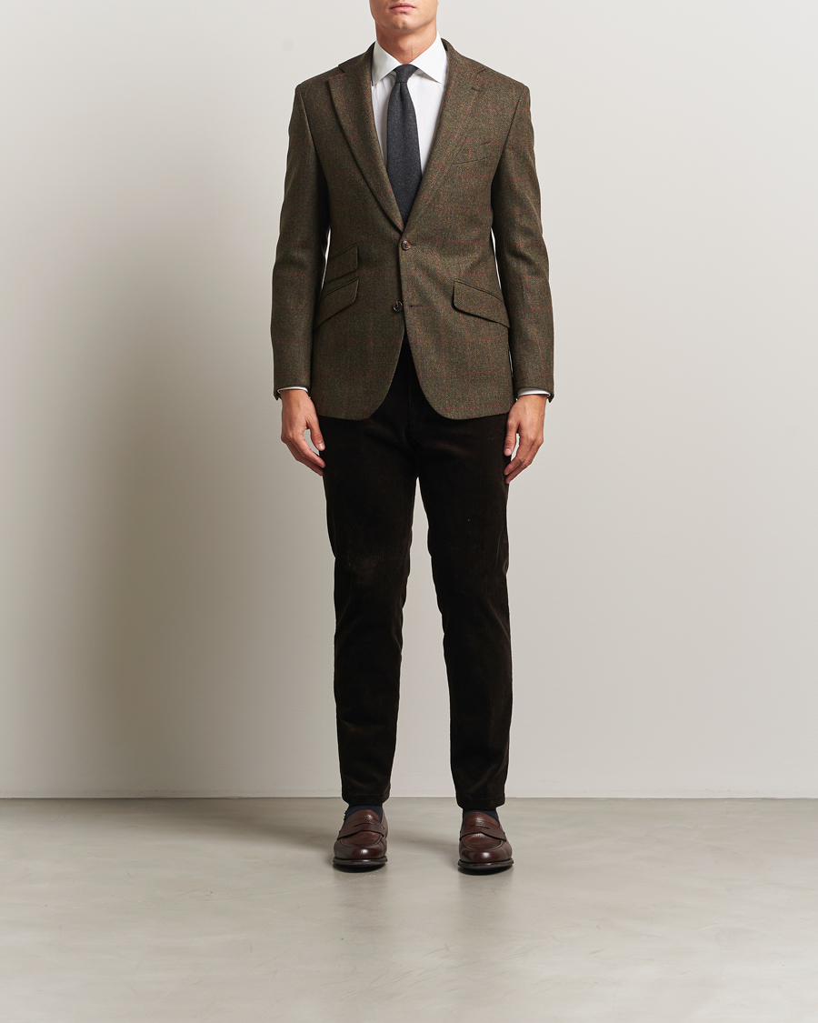 Mies | Pikkutakit | Walker Slater | Edward Lambswool Windowpane Blazer Dark Green