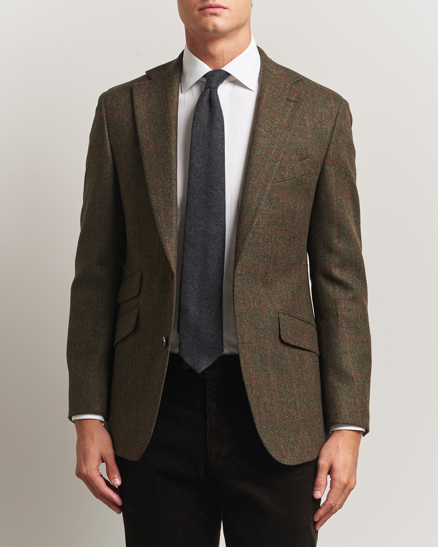 Mies | Pikkutakit | Walker Slater | Edward Lambswool Windowpane Blazer Dark Green
