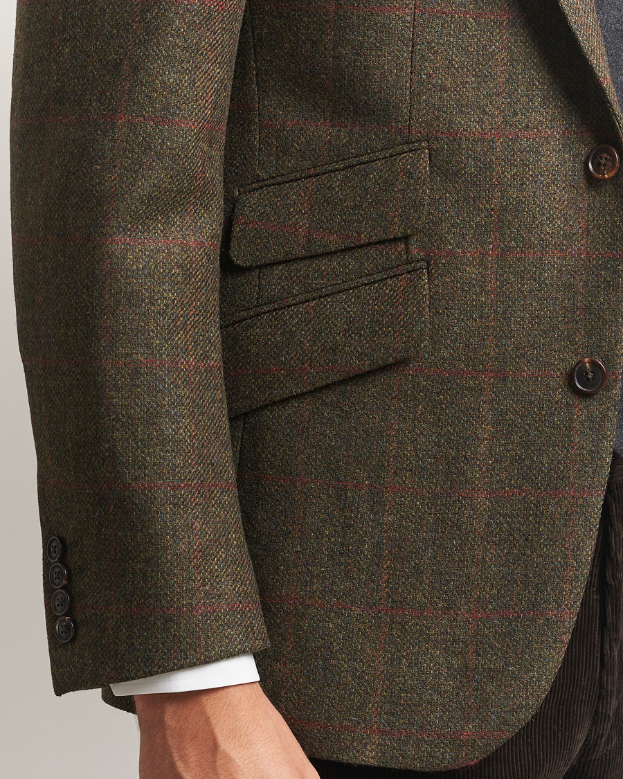 Mies | Pikkutakit | Walker Slater | Edward Lambswool Windowpane Blazer Dark Green