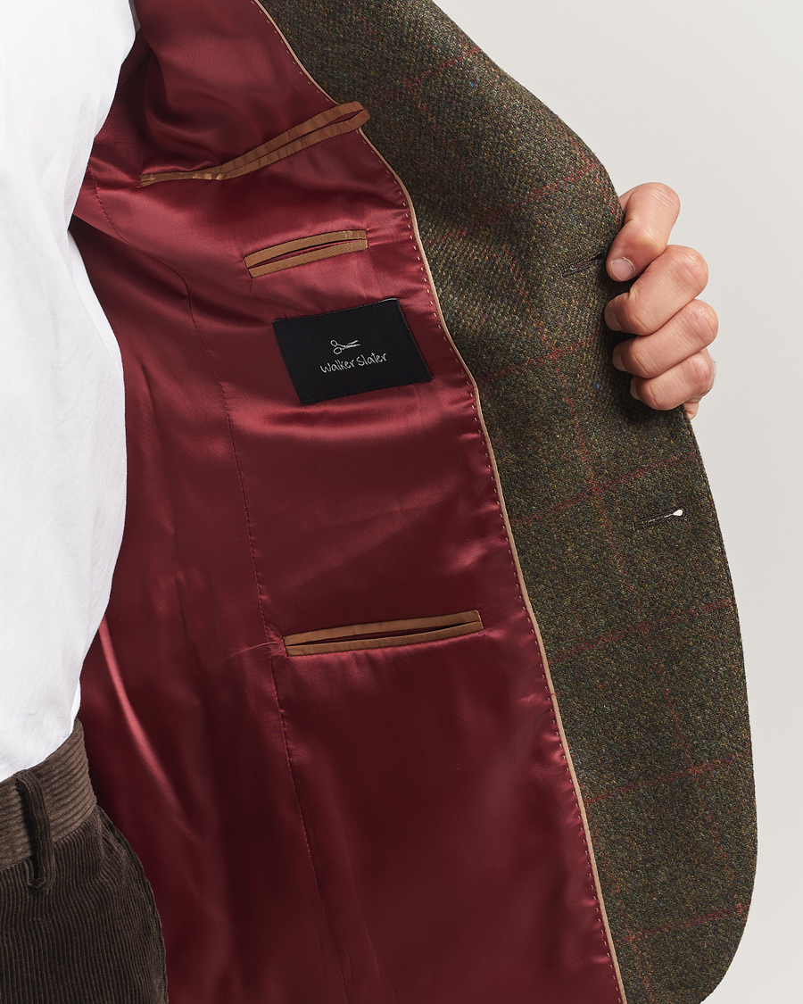 Mies | Pikkutakit | Walker Slater | Edward Lambswool Windowpane Blazer Dark Green