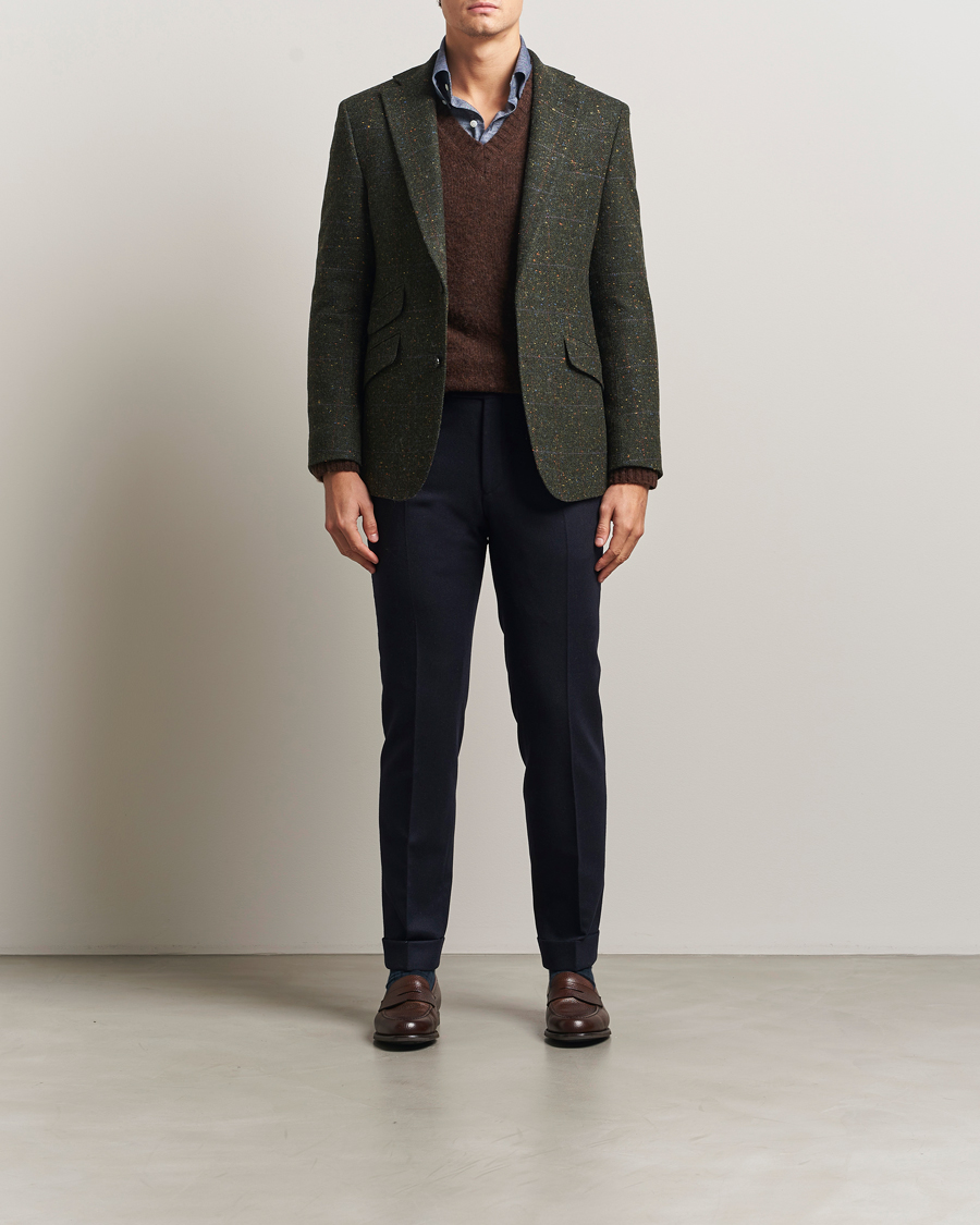 Mies | Pikkutakit | Walker Slater | Edward Lambswool Donegal Windowpane Blazer Dark Green