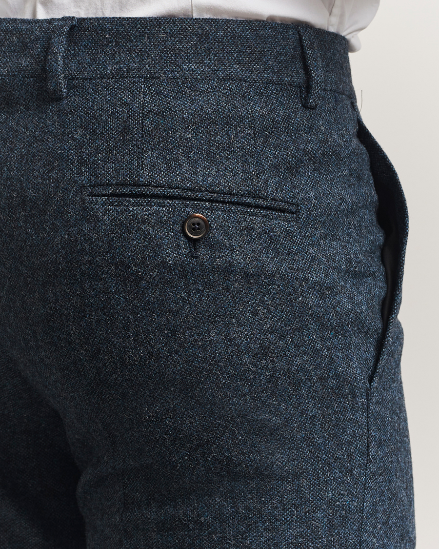 Mies | Pikkutakit | Walker Slater | Edward Shetland Wool Donegal Trousers Navy