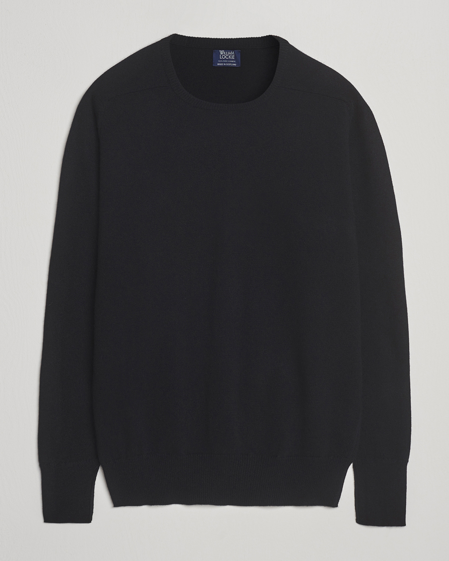 Mies | Puserot | William Lockie | Melrose Cashmere Crew Neck Black