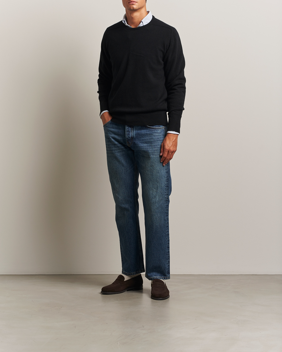 Mies | Puserot | William Lockie | Melrose Cashmere Crew Neck Black