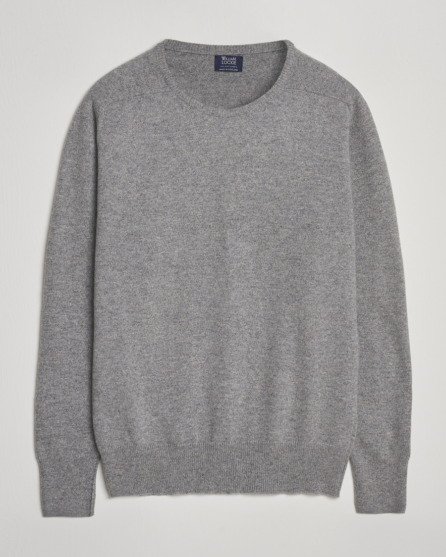 Mies | Puserot | William Lockie | Melrose Cashmere Crew Neck Grey