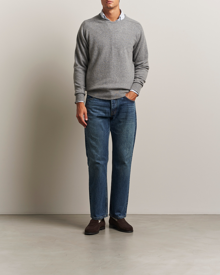 Mies | Puserot | William Lockie | Melrose Cashmere Crew Neck Grey