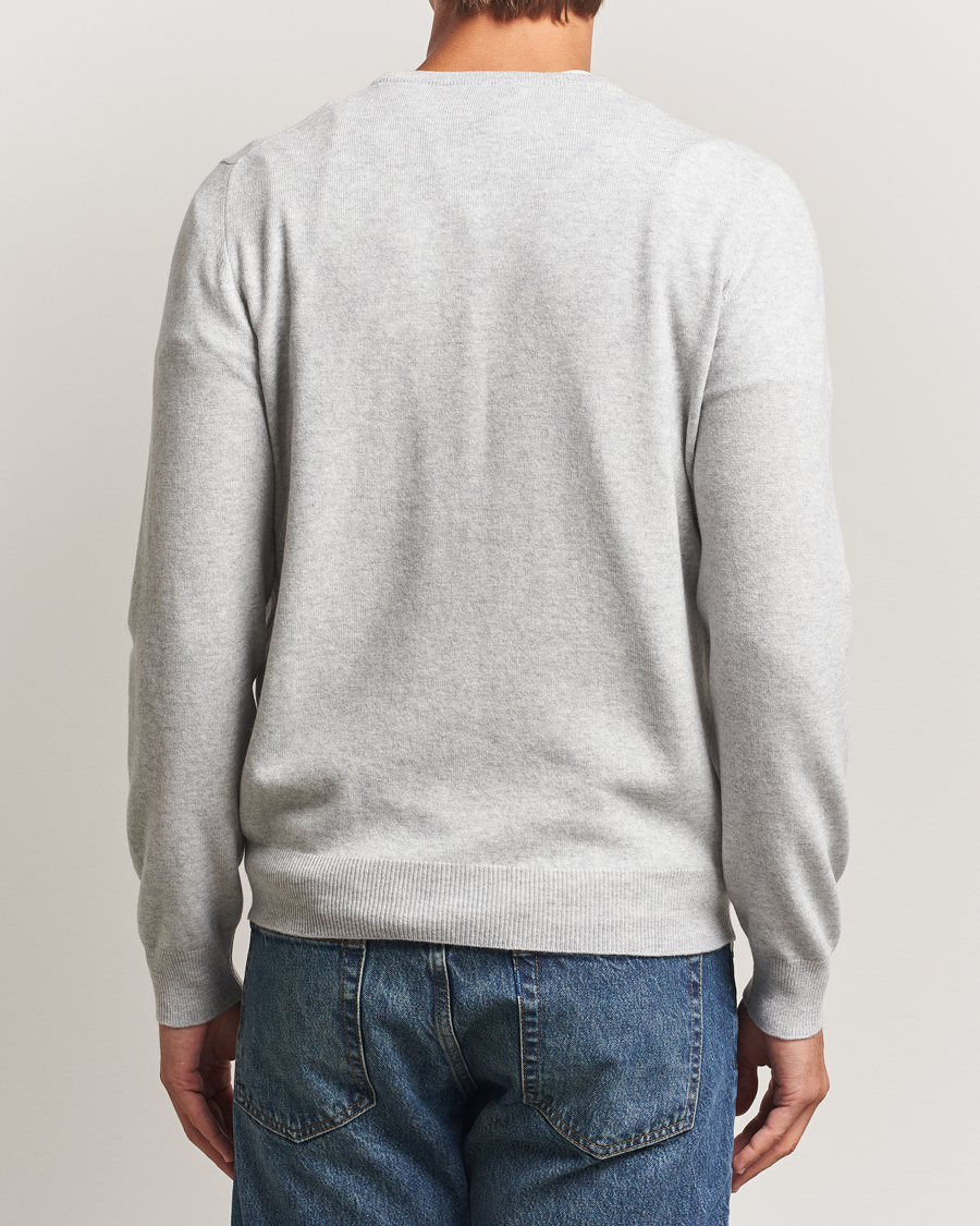 Mies | Puserot | Gran Sasso | Wool/Cashmere Crew Neck Light Grey Melange