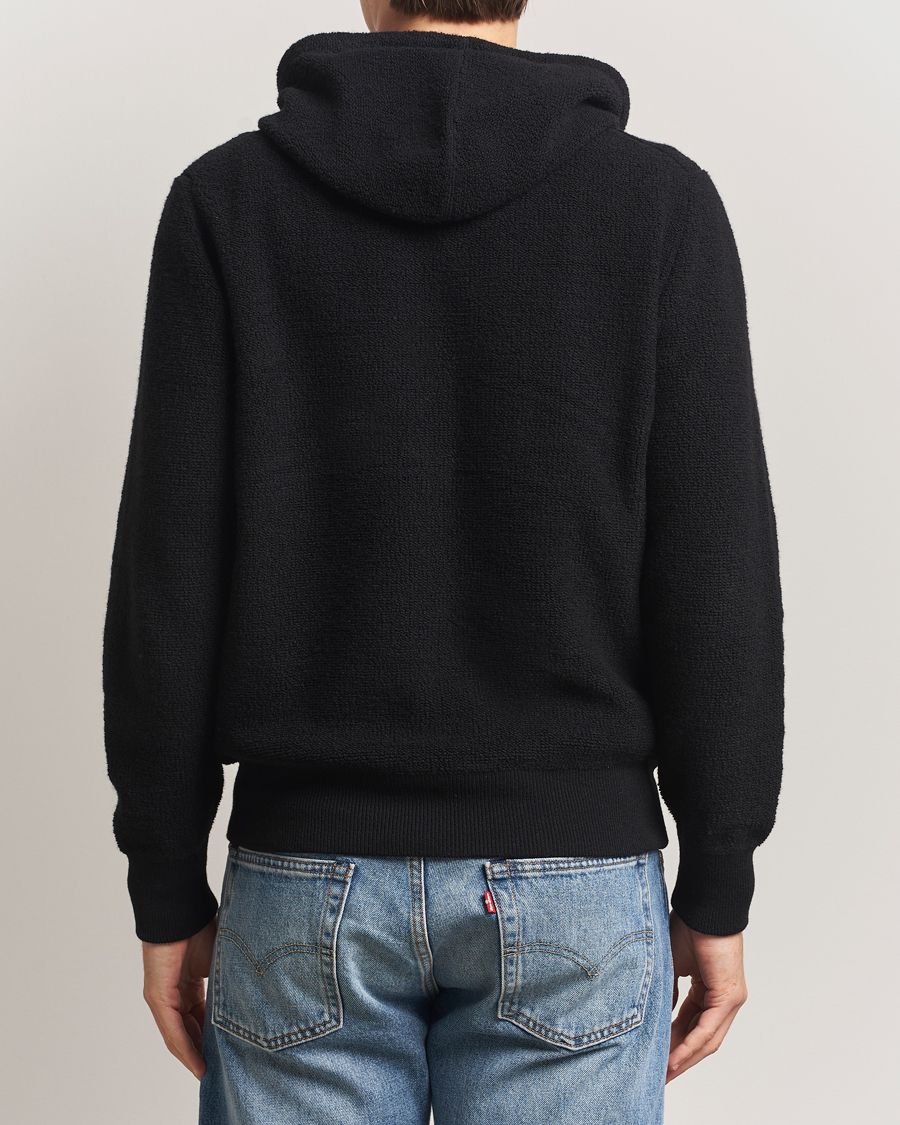 Mies | Puserot | Gran Sasso | Boiled Wool Hoodie Black