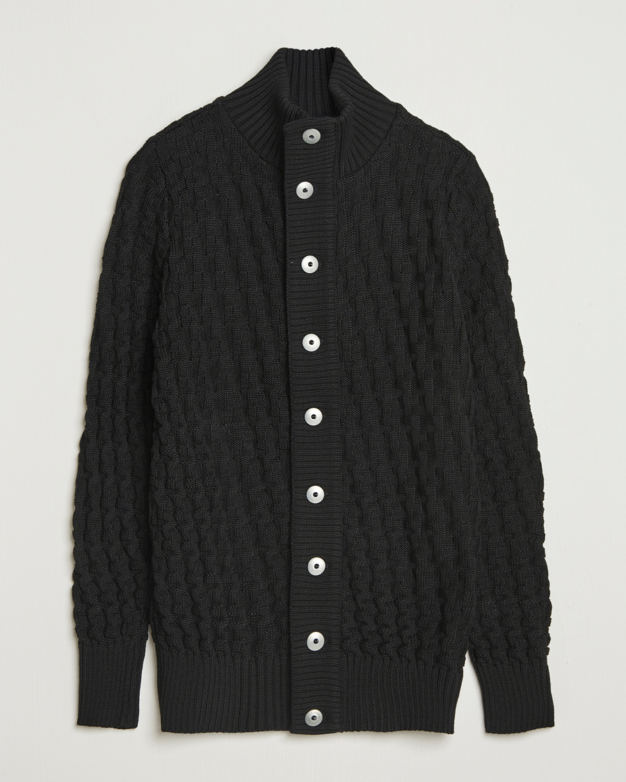 Mies | Puserot | S.N.S. Herning | Stark Wool Cable Cardigan Black