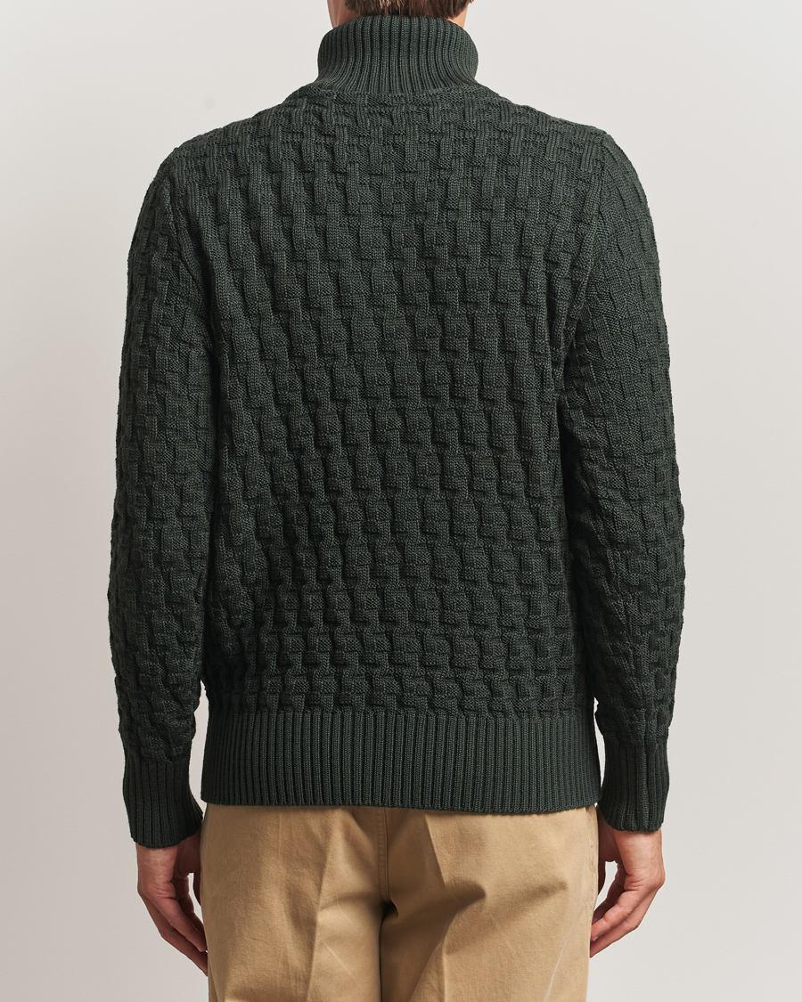 Mies | Puserot | S.N.S. Herning | Stark Wool Cable Cardigan Dark Forest Green