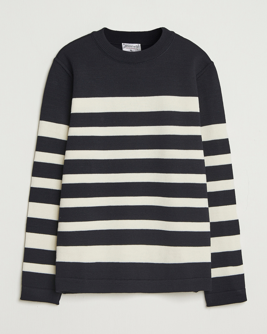 Mies | Puserot | S.N.S. Herning | Given Wool Crew Neck Navy/White