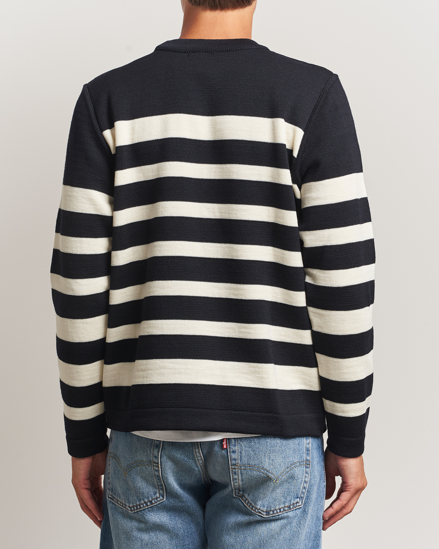 Mies | Puserot | S.N.S. Herning | Given Wool Crew Neck Navy/White
