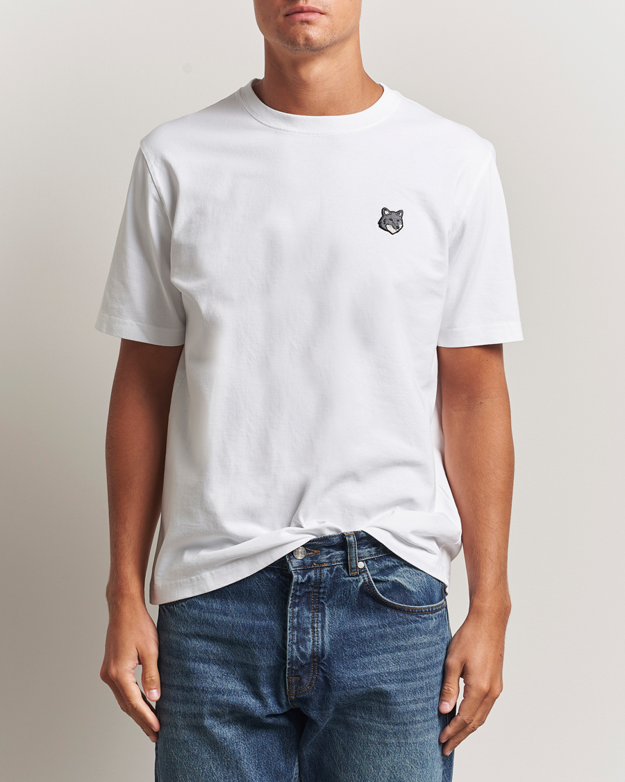 Mies | T-paidat | Maison Kitsuné | Grey Fox Head T-Shirt White
