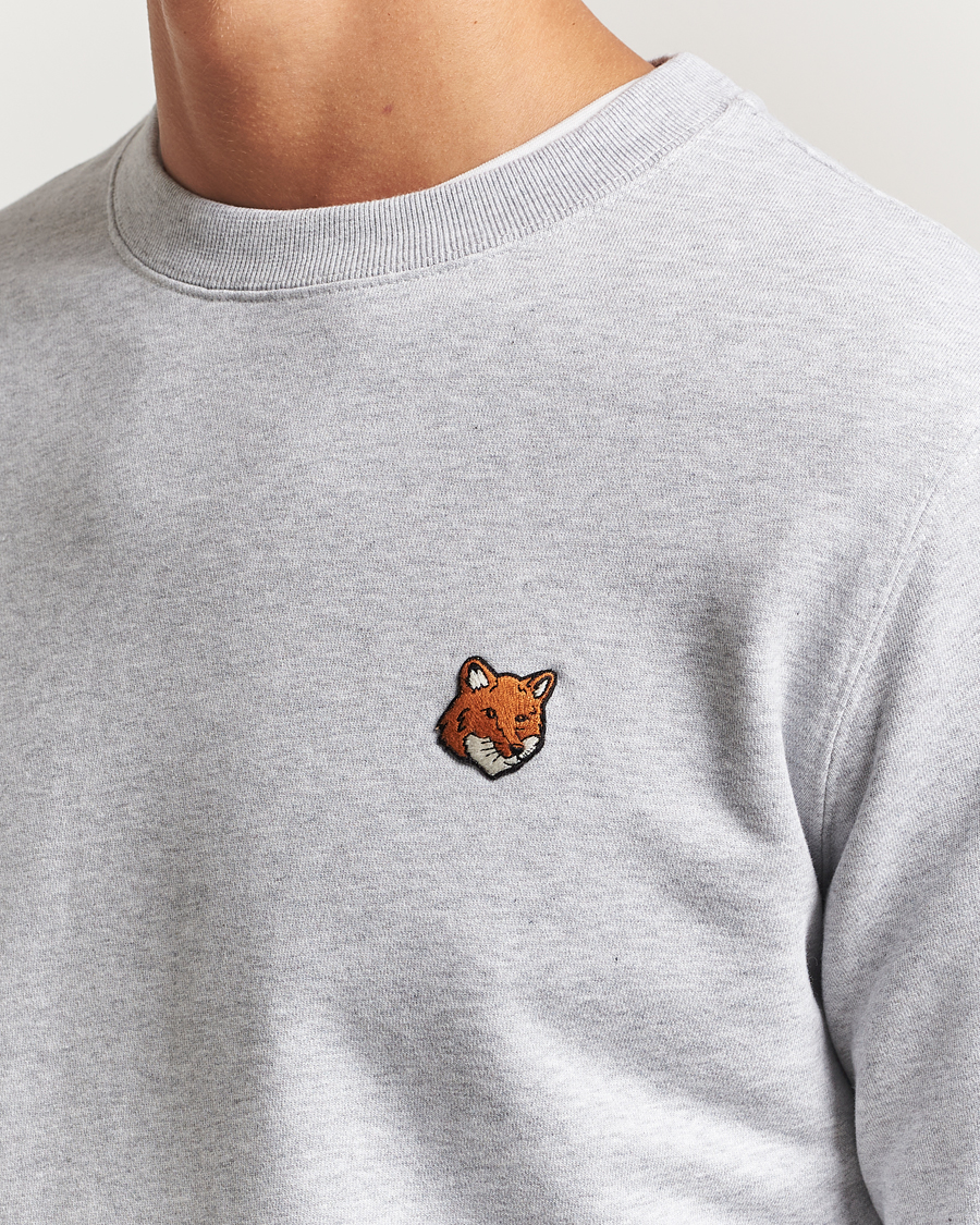 Mies | Puserot | Maison Kitsuné | Fox Head Sweatshirt Light Grey Melange