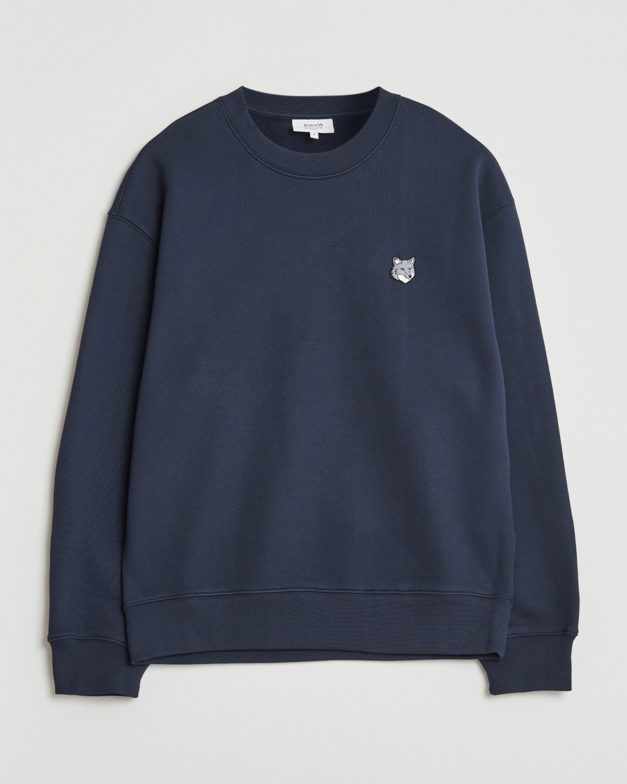 Mies | Puserot | Maison Kitsuné | Grey Fox Head Sweatshirt Classic Navy