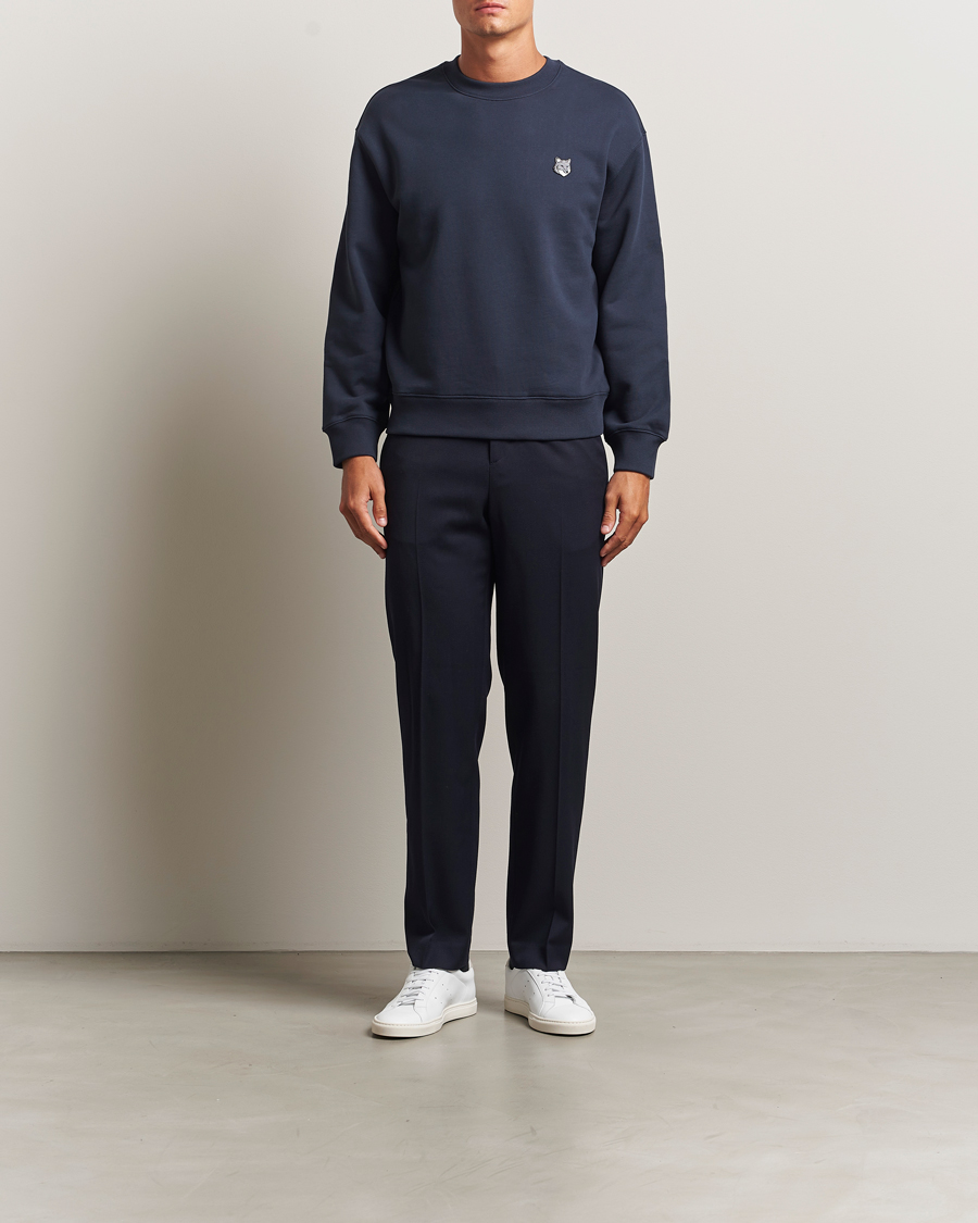 Mies | Puserot | Maison Kitsuné | Grey Fox Head Sweatshirt Classic Navy