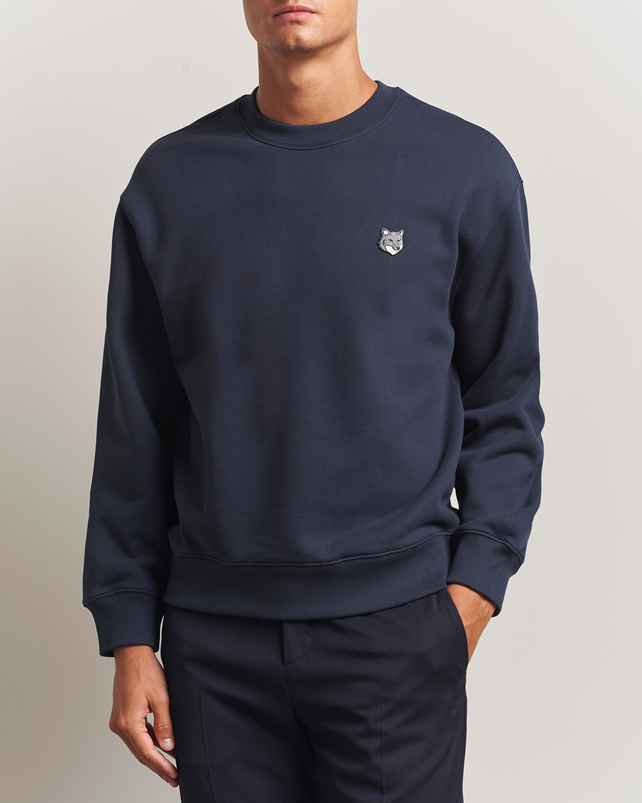 Mies | Puserot | Maison Kitsuné | Grey Fox Head Sweatshirt Classic Navy