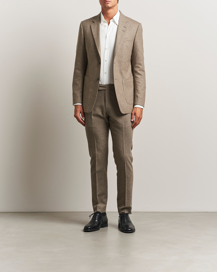 Mies | Housut | Tiger of Sweden | Tenuta Brushed Wool Trousers Burlywood