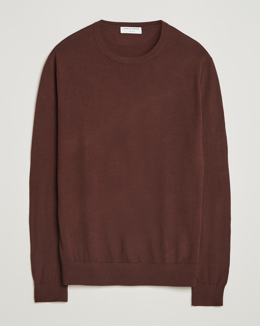 Mies | Puserot | Tiger of Sweden | Connor Extra Fine Merino Crew Neck Pullover Pure Decadence