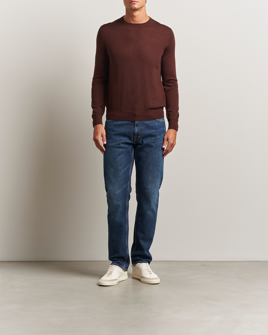 Mies | Puserot | Tiger of Sweden | Connor Extra Fine Merino Crew Neck Pullover Pure Decadence