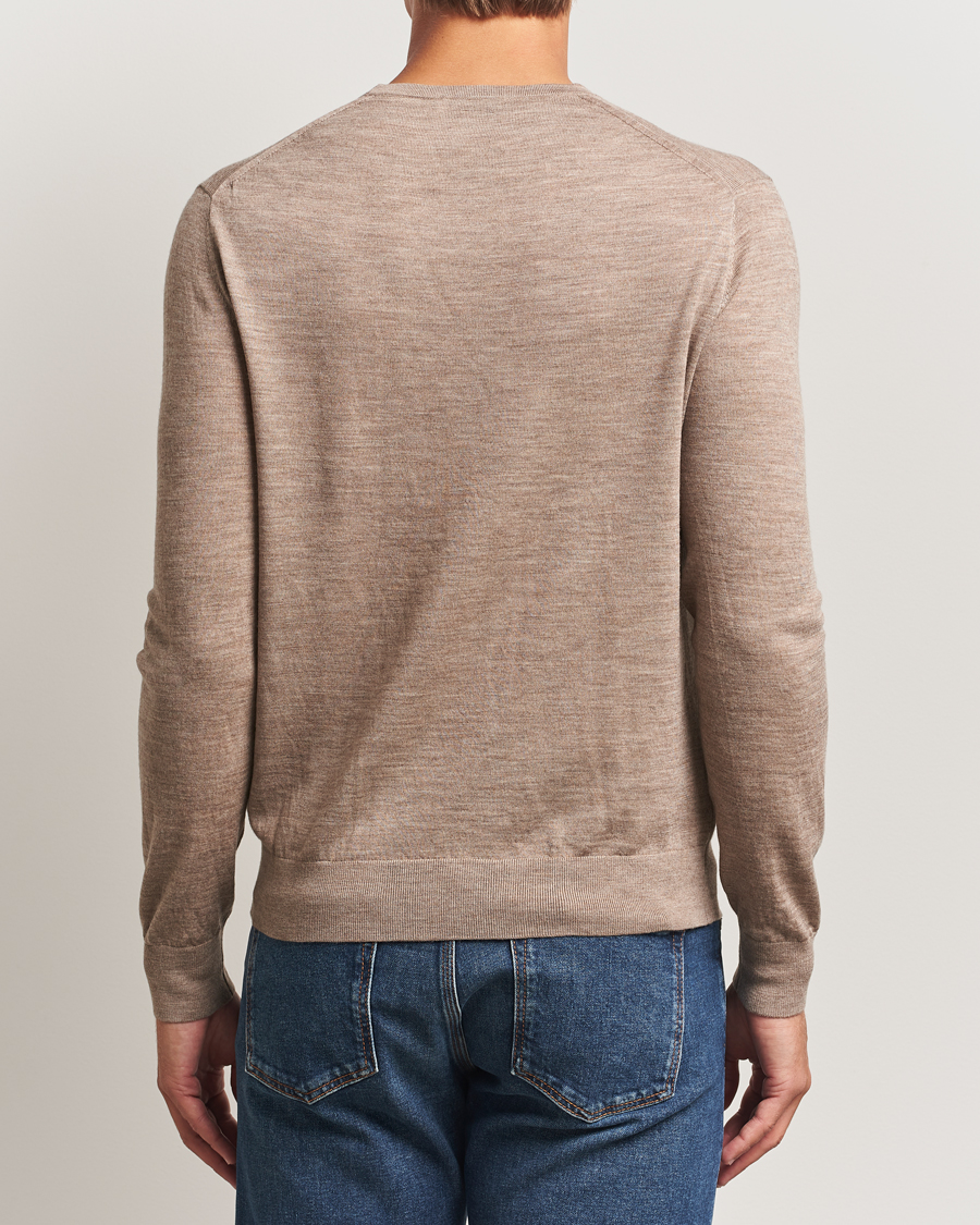 Mies | Puserot | Tiger of Sweden | Connor Extra Fine Merino Crew Neck Pullover Beige Melange