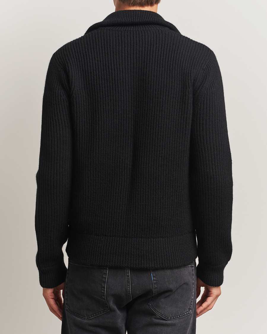 Mies | Puserot | Tiger of Sweden | Niall Heavy Wool Full Zip Black