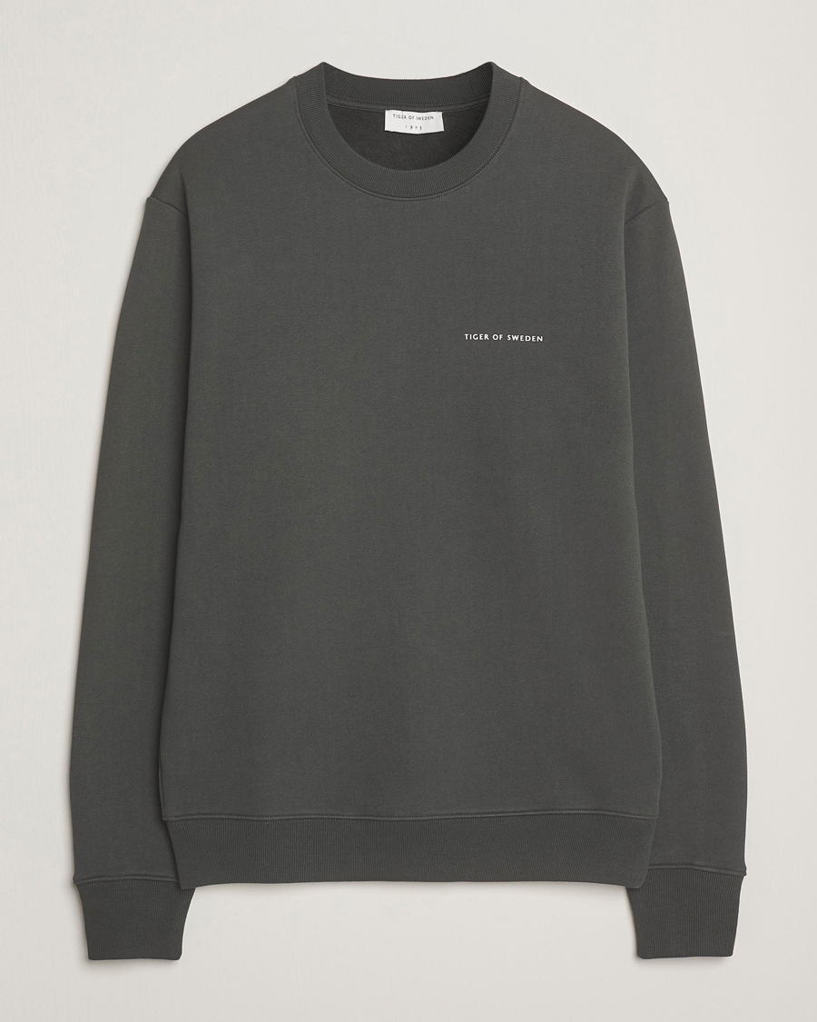 Mies | Puserot | Tiger of Sweden | Emerson Crew Neck Sweatshirt Midnight Green