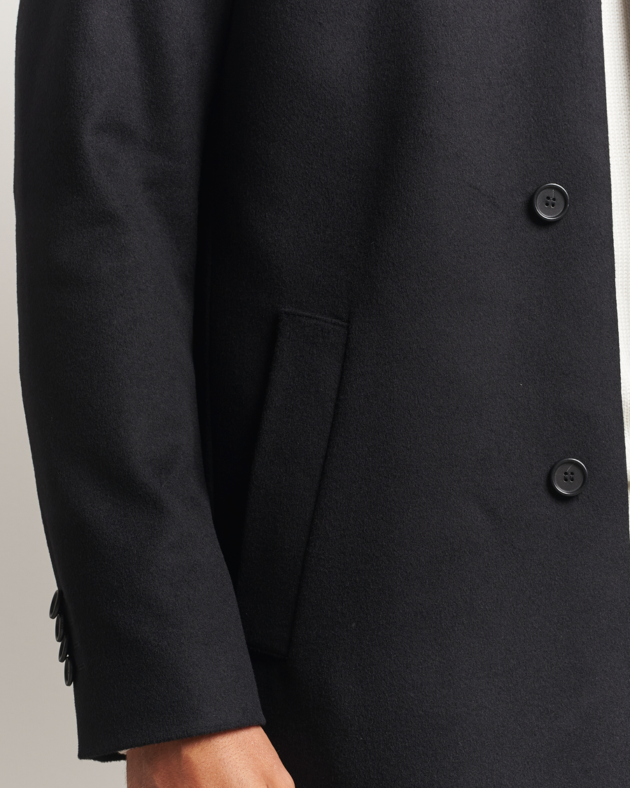 Mies | Takit | Tiger of Sweden | Aleric Wool/Cashmere Stand Up Coat Black