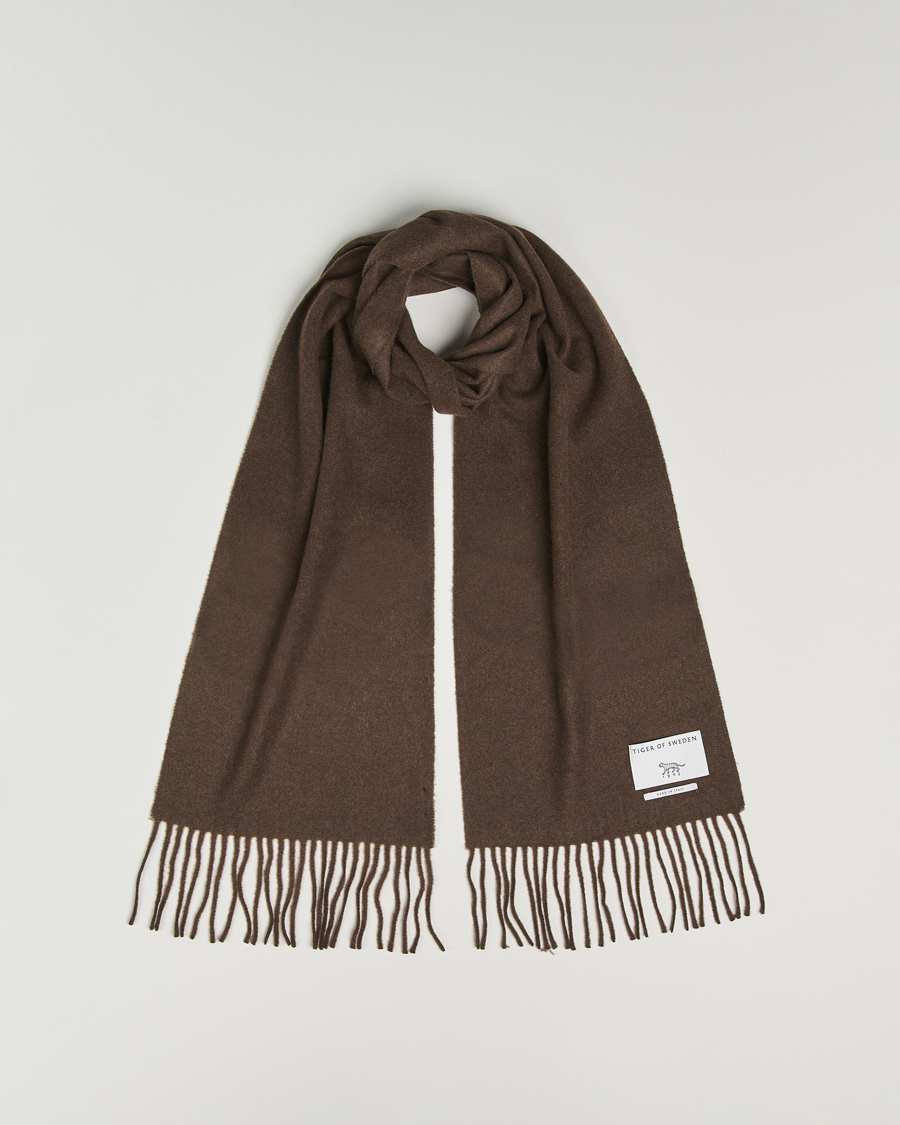 Mies | Tiger of Sweden Sylan Wool Scarf Brown Olive | Tiger of Sweden | Sylan Wool Scarf Brown Olive
