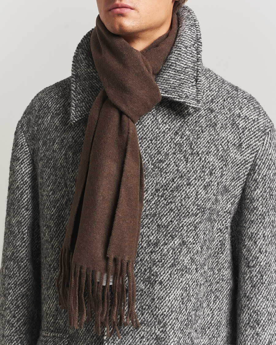 Mies | Tiger of Sweden Sylan Wool Scarf Brown Olive | Tiger of Sweden | Sylan Wool Scarf Brown Olive
