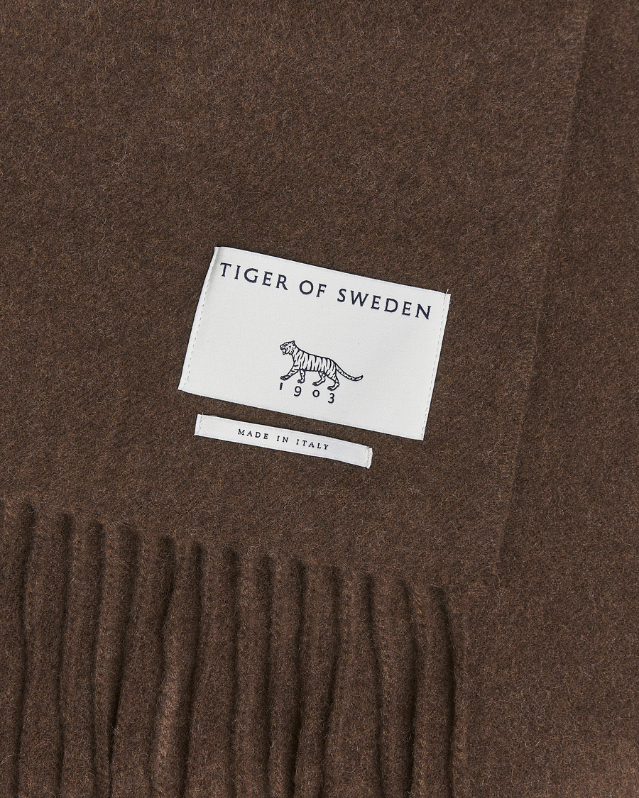 Mies | Tiger of Sweden Sylan Wool Scarf Brown Olive | Tiger of Sweden | Sylan Wool Scarf Brown Olive
