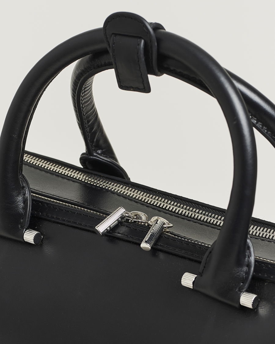 Mies | Laukut | Tiger of Sweden | Valise Smooth Leather Double Zip Briefcase Black