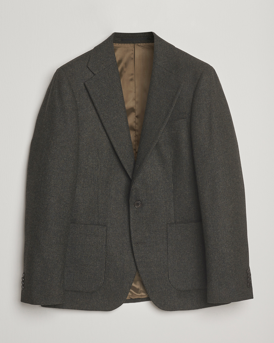 Mies | Pikkutakit | Tiger of Sweden | Easer Wool Pepita Blazer Midnight Green
