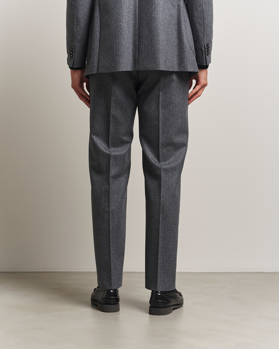 Mies | Housut | Tiger of Sweden | Tommie Wool Pleated Pinstriped Trousers Silver